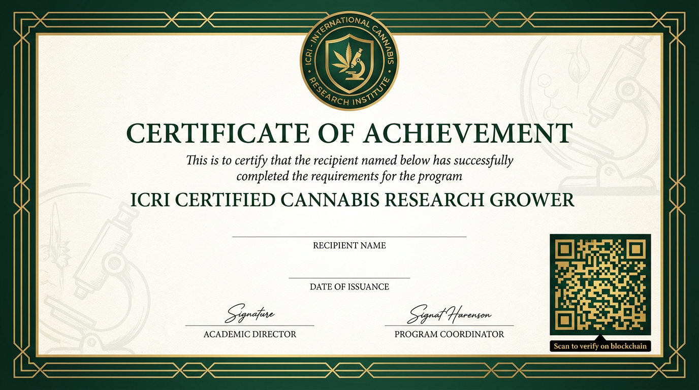 ICRI Blockchain Certificate Example with QR Code